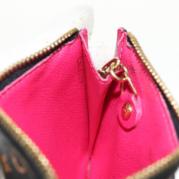 LOUIS VUITTON Multicolor Pochette Cles NM Coin Purse Black M60279 Auth 154386V