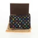 LOUIS VUITTON Multicolor Pochette Cles NM Coin Purse Black M60279 Auth 154386V-12