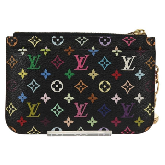 LOUIS VUITTON Multicolor Pochette Cles NM Coin Purse Black M60279 Auth 154386V