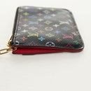 LOUIS VUITTON Multicolor Pochette Cles NM Coin Purse Black M60279 Auth 154386V-3