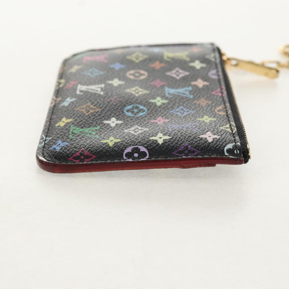 LOUIS VUITTON Multicolor Pochette Cles NM Coin Purse Black M60279 Auth 154386V