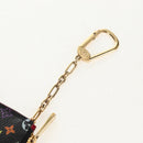 LOUIS VUITTON Multicolor Pochette Cles NM Coin Purse Black M60279 Auth 154386V-8