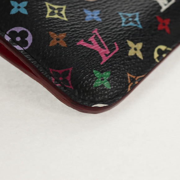 LOUIS VUITTON Multicolor Pochette Cles NM Coin Purse Black M60279 Auth 154386V