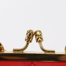 CHANEL Matelasse Chain Shoulder Pouch Bag Lamb Skin Red Gold CC Auth 154389SAM-16