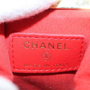 CHANEL Matelasse Chain Shoulder Pouch Bag Lamb Skin Red Gold CC Auth 154389SAM-17
