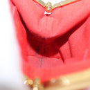 CHANEL Matelasse Chain Shoulder Pouch Bag Lamb Skin Red Gold CC Auth 154389SAM-19