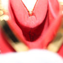 CHANEL Matelasse Chain Shoulder Pouch Bag Lamb Skin Red Gold CC Auth 154389SAM-20