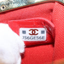 CHANEL Matelasse Chain Shoulder Pouch Bag Lamb Skin Red Gold CC Auth 154389SAM-21