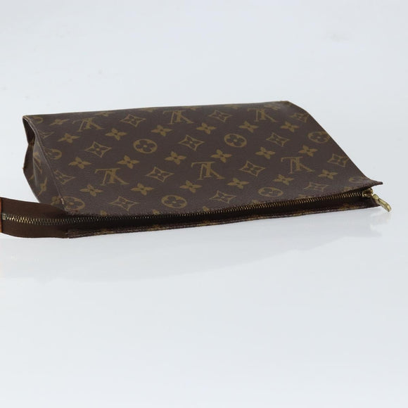 LOUIS VUITTON Monogram Poche Toilette 26 Pouch M47542 LV Auth 154392
