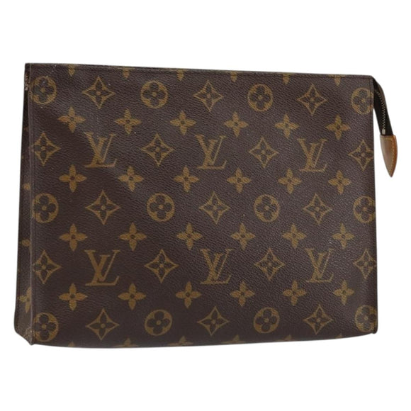 LOUIS VUITTON Monogram Poche Toilette 26 Pouch M47542 LV Auth 154393