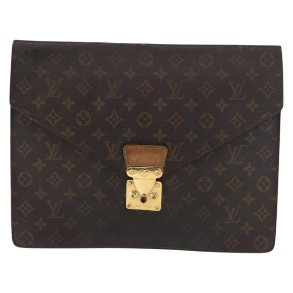 LOUIS VUITTON Monogram Porte Documents Senatur Briefcase M53335 LV Auth 154395
