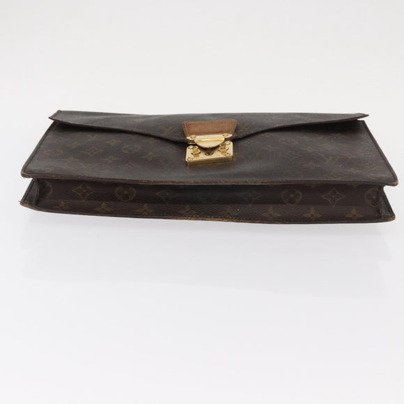 LOUIS VUITTON Monogram Porte Documents Senatur Briefcase M53335 LV Auth 154395