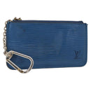 LOUIS VUITTON Epi Pochette Cles Coin Purse Blue M6380G LV Auth 154398-1