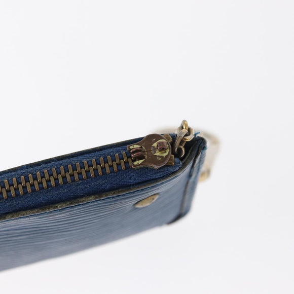 LOUIS VUITTON Epi Pochette Cles Coin Purse Blue M6380G LV Auth 154398