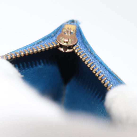 LOUIS VUITTON Epi Pochette Cles Coin Purse Blue M6380G LV Auth 154398