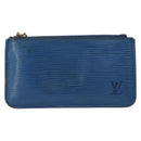 LOUIS VUITTON Epi Pochette Cles Coin Purse Blue M6380G LV Auth 154398-13