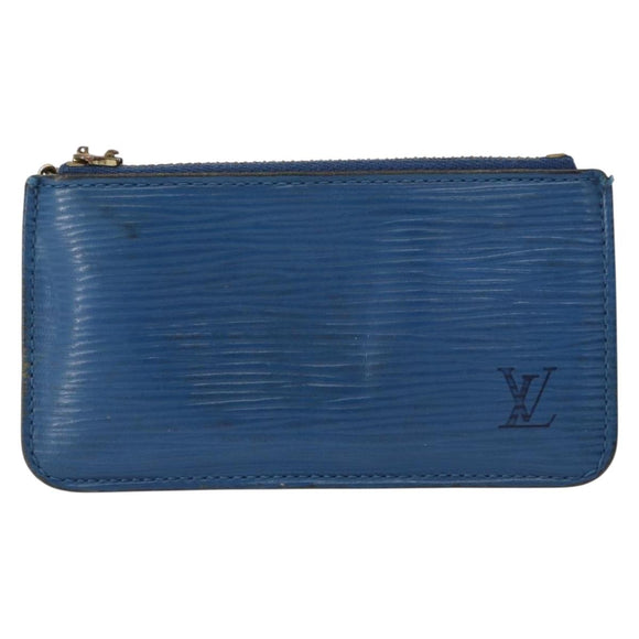LOUIS VUITTON Epi Pochette Cles Coin Purse Blue M6380G LV Auth 154398