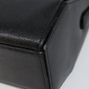 GIVENCHY Hand Bag Leather Black Gold Auth 154410-10