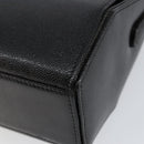 GIVENCHY Hand Bag Leather Black Gold Auth 154410-12