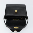 GIVENCHY Hand Bag Leather Black Gold Auth 154410-15