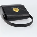 GIVENCHY Hand Bag Leather Black Gold Auth 154410-7
