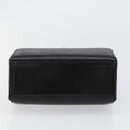 GIVENCHY Hand Bag Leather Black Gold Auth 154410-9