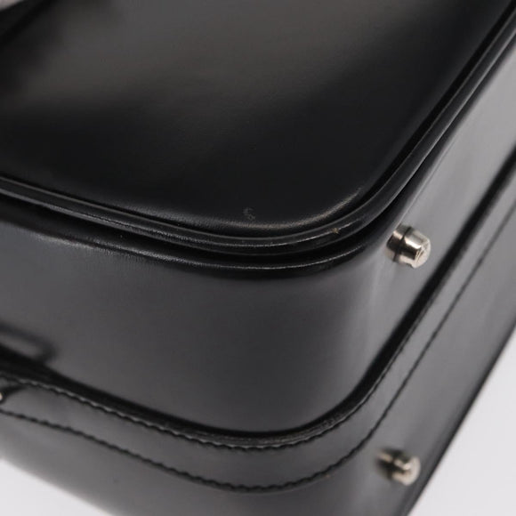 GUCCI Vanity Bamboo Hand Bag Nylon Black Silver 013 2122 2490 Auth 154411