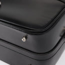 GUCCI Vanity Bamboo Hand Bag Nylon Black Silver 013 2122 2490 Auth 154411-17