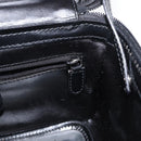 GUCCI Vanity Bamboo Hand Bag Nylon Black Silver 013 2122 2490 Auth 154411-22