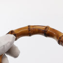 GUCCI Vanity Bamboo Hand Bag Nylon Black Silver 013 2122 2490 Auth 154411-14