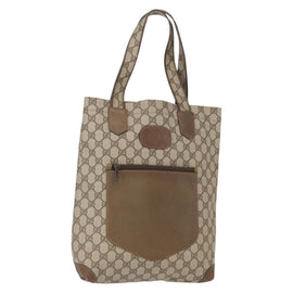 GUCCI GG Supreme Tote Bag PVC Beige 002 103 1301 Auth 154413