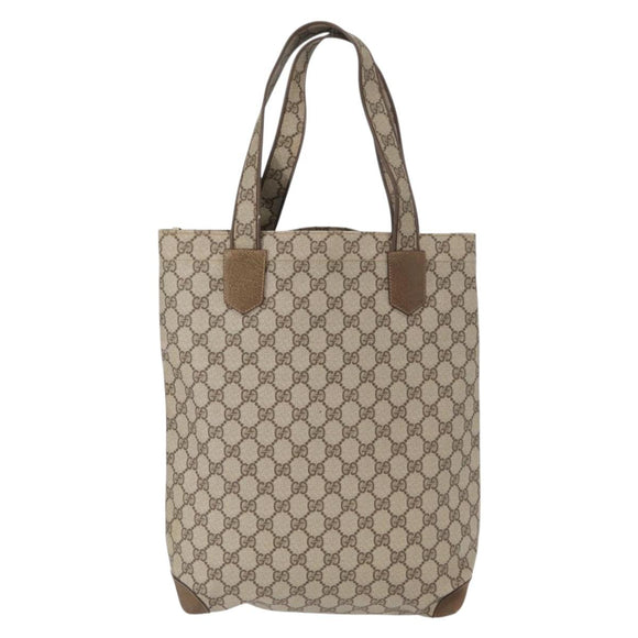 GUCCI GG Supreme Tote Bag PVC Beige 002 103 1301 Auth 154413