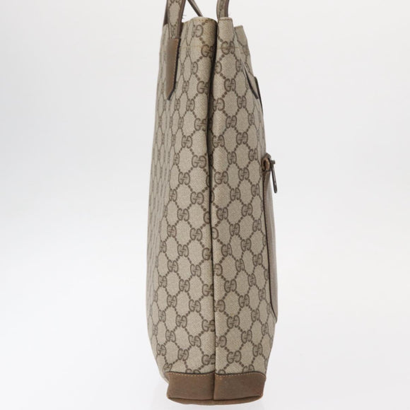 GUCCI GG Supreme Tote Bag PVC Beige 002 103 1301 Auth 154413