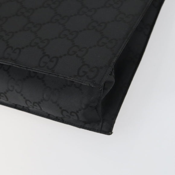 GUCCI GG Canvas Shoulder Bag Nylon Black Silver 001 3132 Auth 154414