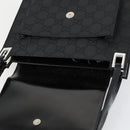 GUCCI GG Canvas Shoulder Bag Nylon Black Silver 001 3132 Auth 154414-15