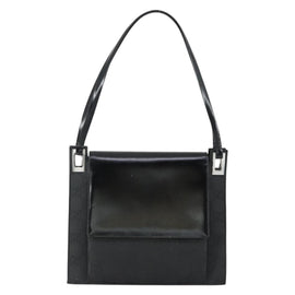 GUCCI GG Canvas Shoulder Bag Nylon Black Silver 001 3132 Auth 154414 - 0