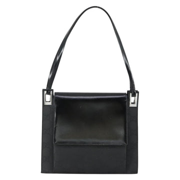 GUCCI GG Canvas Shoulder Bag Nylon Black Silver 001 3132 Auth 154414 - 0