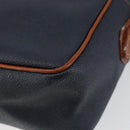 Burberrys Shoulder Bag Leather PVC Navy Gold Auth 154415-15