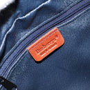 Burberrys Shoulder Bag Leather PVC Navy Gold Auth 154415-18