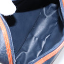 Burberrys Shoulder Bag Leather PVC Navy Gold Auth 154415-11