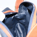 Burberrys Shoulder Bag Leather PVC Navy Gold Auth 154415-20