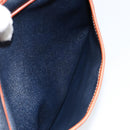 Burberrys Shoulder Bag Leather PVC Navy Gold Auth 154415-21