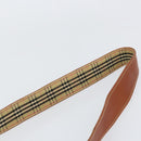 Burberrys Shoulder Bag Leather PVC Navy Gold Auth 154415-8