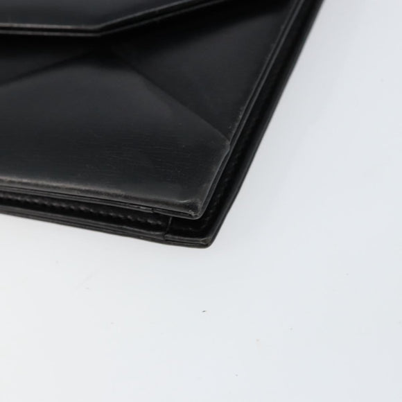 Christian Dior Shoulder Bag Leather Black gold Auth 154416