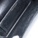 Christian Dior Shoulder Bag Leather Black gold Auth 154416-17