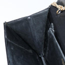 Christian Dior Shoulder Bag Leather Black gold Auth 154416-19