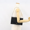 Christian Dior Shoulder Bag Leather Black gold Auth 154416-21