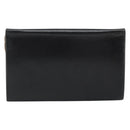 Christian Dior Shoulder Bag Leather Black gold Auth 154416-3