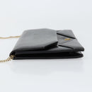 Christian Dior Shoulder Bag Leather Black gold Auth 154416-5