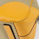 PRADA Hand Bag Canvas Beige Gold Auth 154417-15